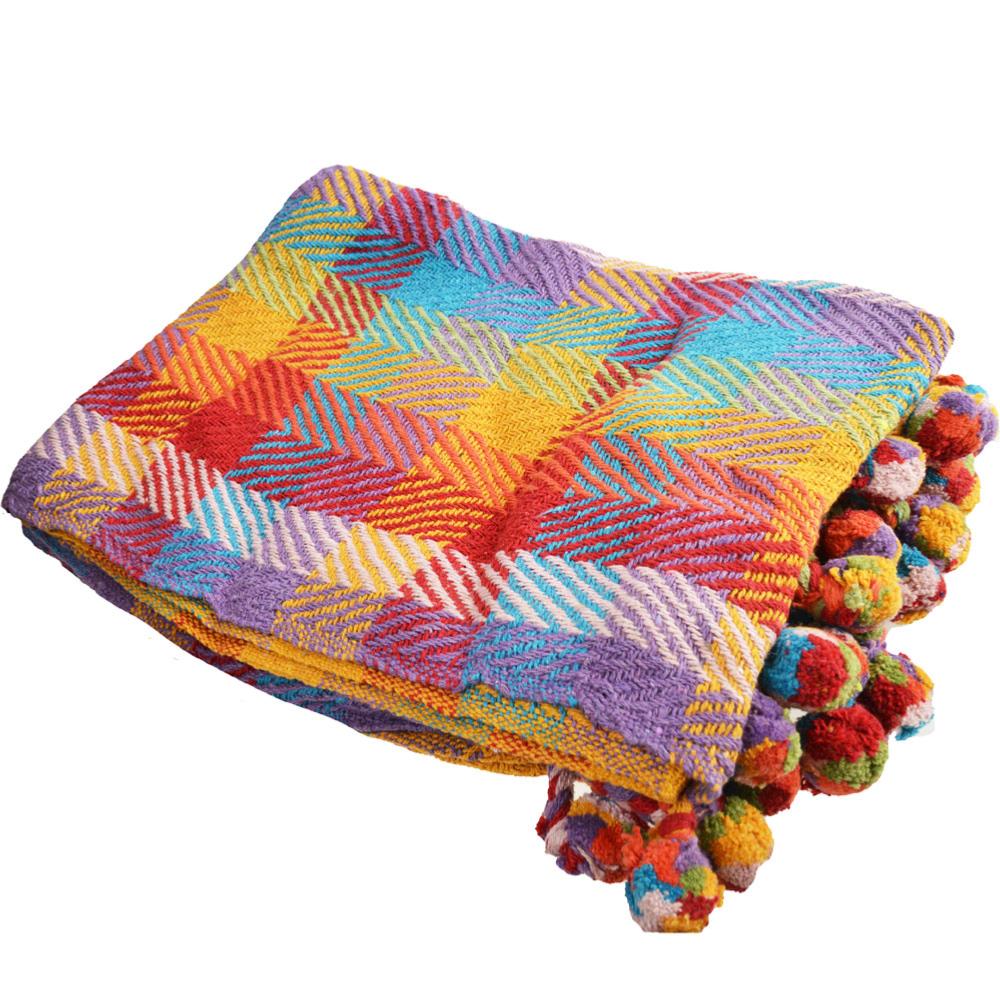 Recycled Cotton Check Throw