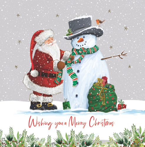 Père Noël et bonhomme de neige