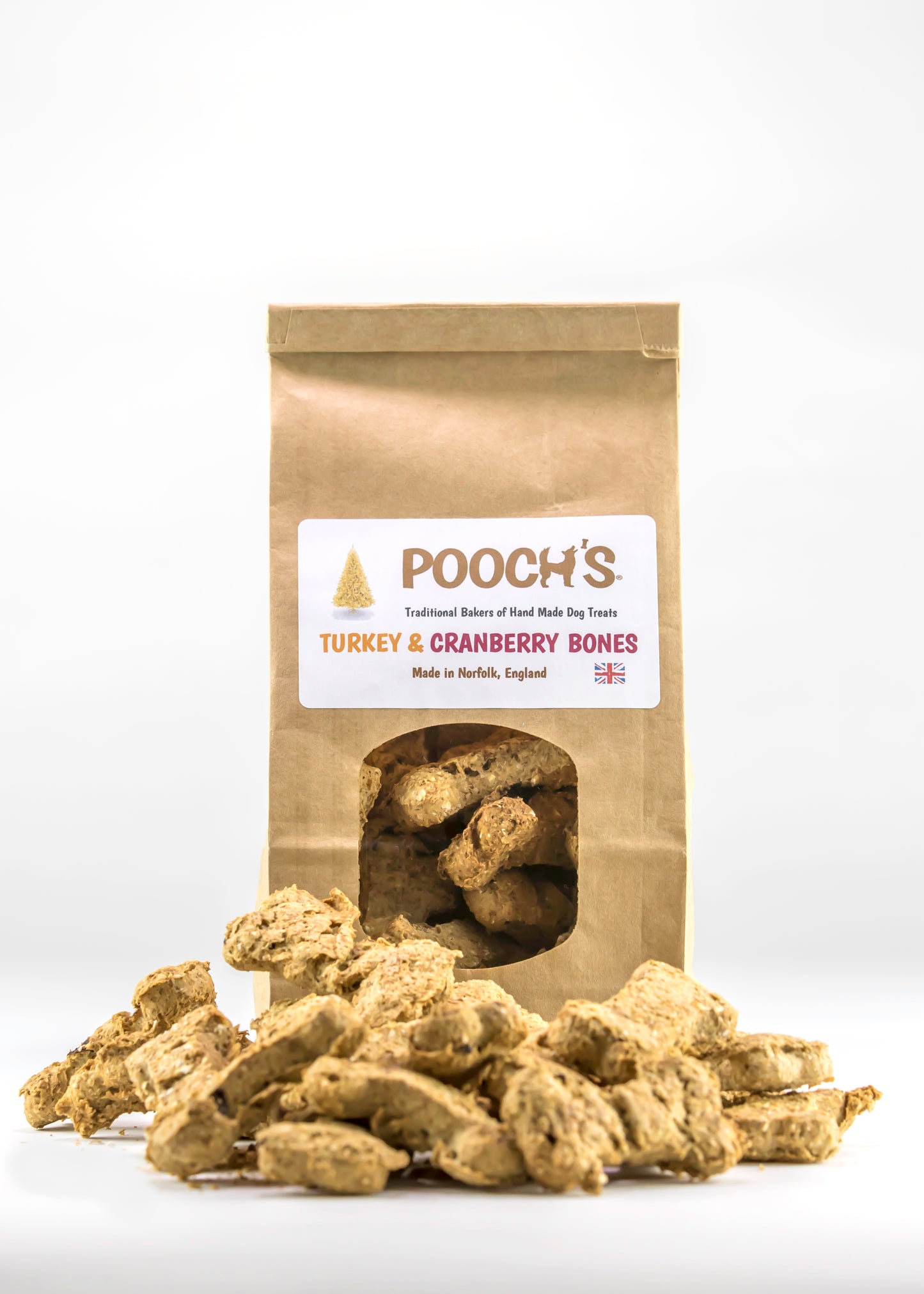 Huesos de pavo y arándanos de Pooch