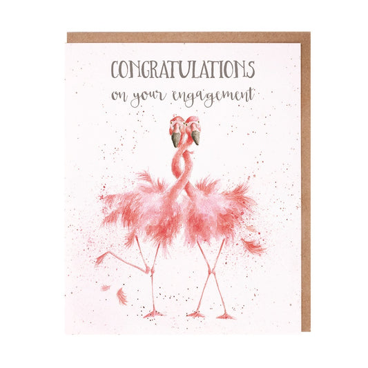 Tarjeta Wrendale Flamingo Juntos