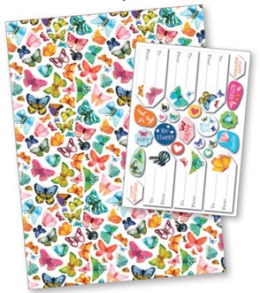 Papel de regalo de mariposas