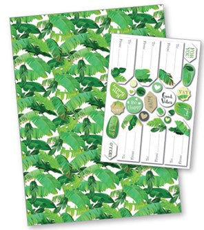 Papel de regalo de hojas tropicales