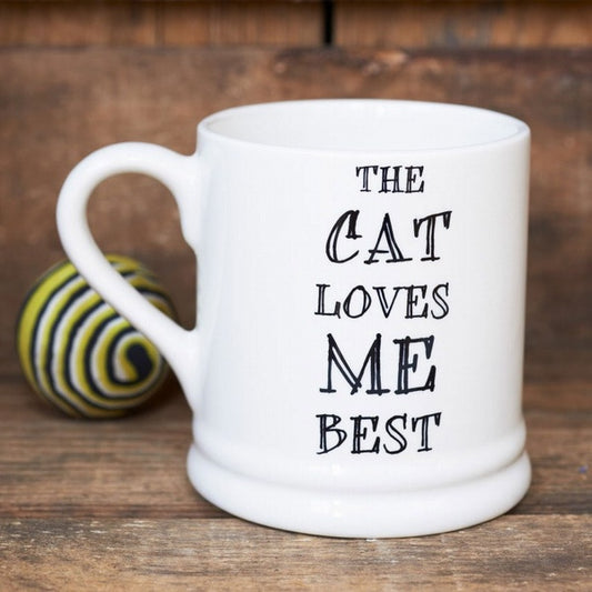 Cat Loves Me Best Mug