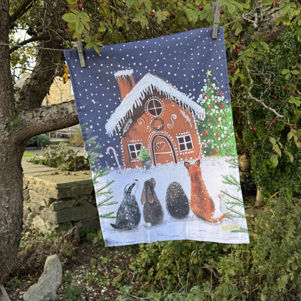 Gingerbread House Tea Towel