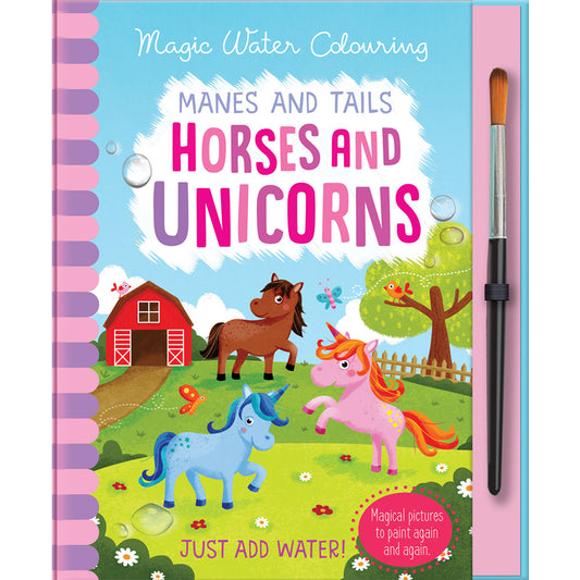 Magic Horses & Unicorns Watercolour Colouring Book
