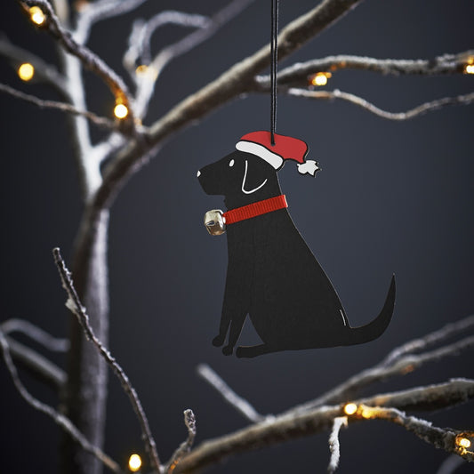 Décoration d'arbre de Noël en forme de Labrador noir