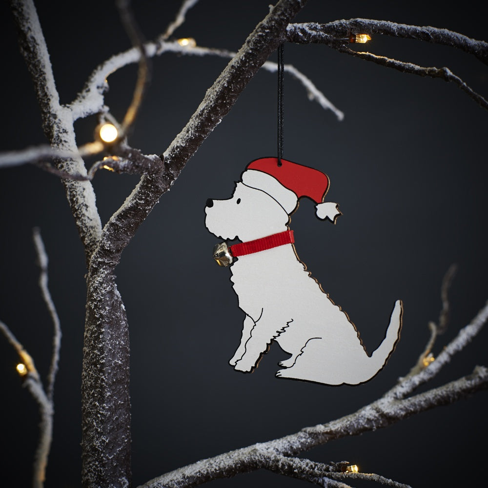 Décoration d'arbre de Noël en forme de chien Westie