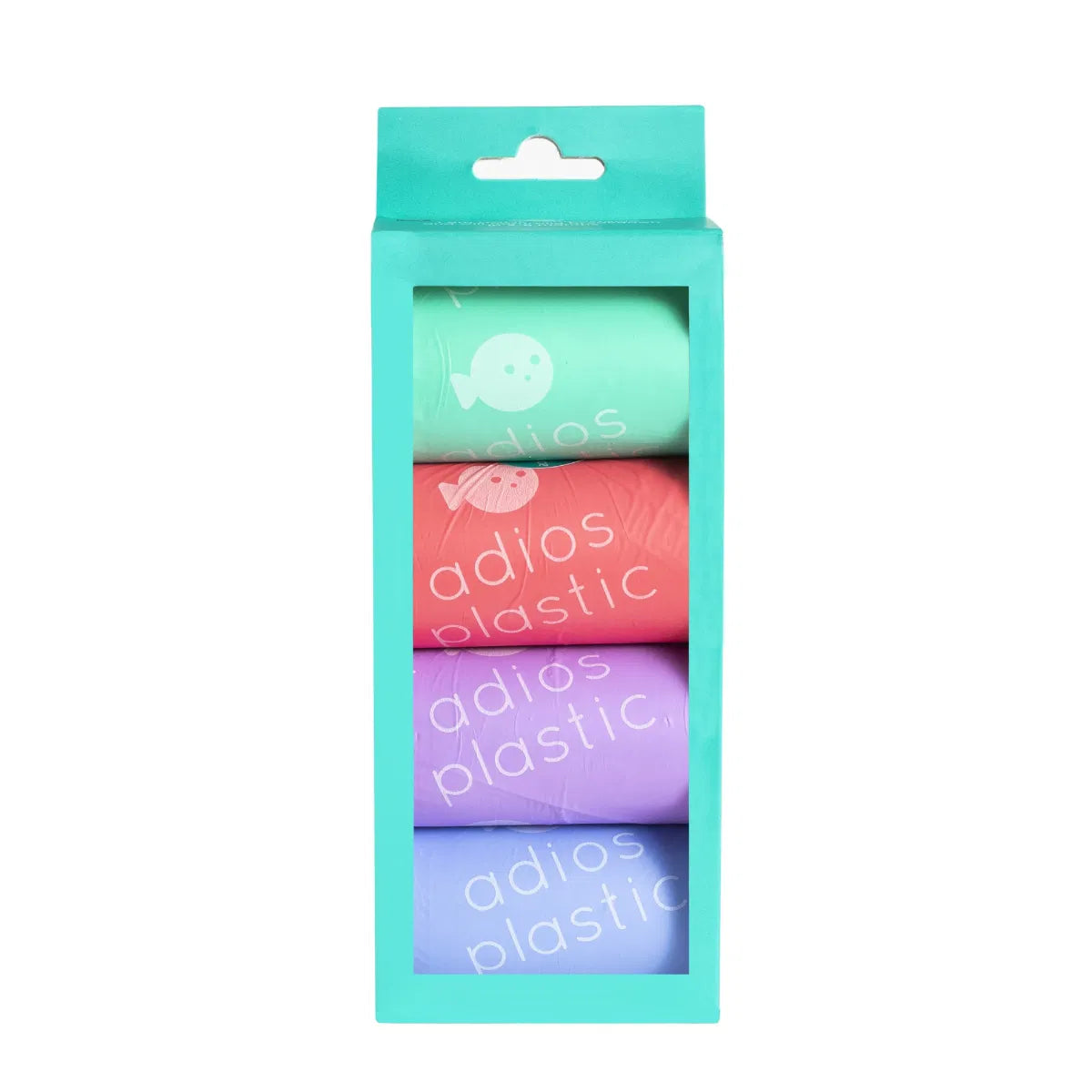 Adios Plastic Rainbow Poo Bags 4pk