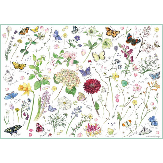 Puzzle Fleurs et Papillons 1000 pièces