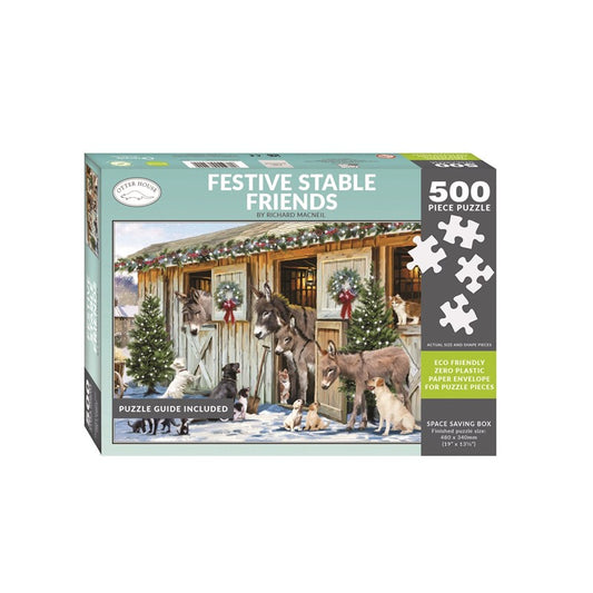 Puzzle 500 pièces Amis de l'écurie festive