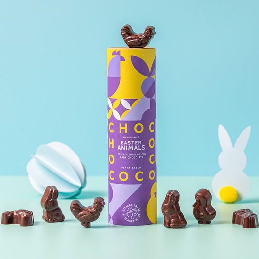 Formas de Pascua de chocolate amargo Chococo