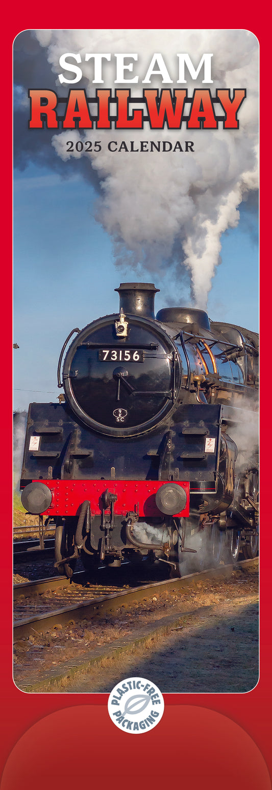 Steam Railway Slim Calendar 2025