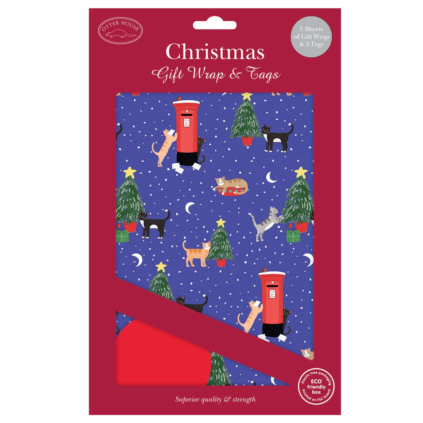 Postbox Cats Gift Wrap