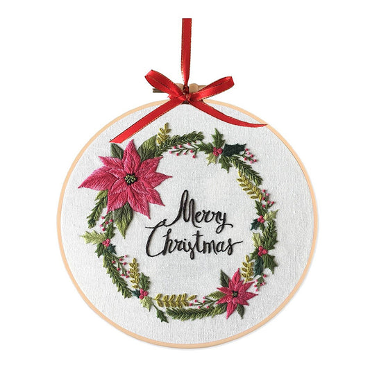 Christmas Cross Stitch Poinsettia