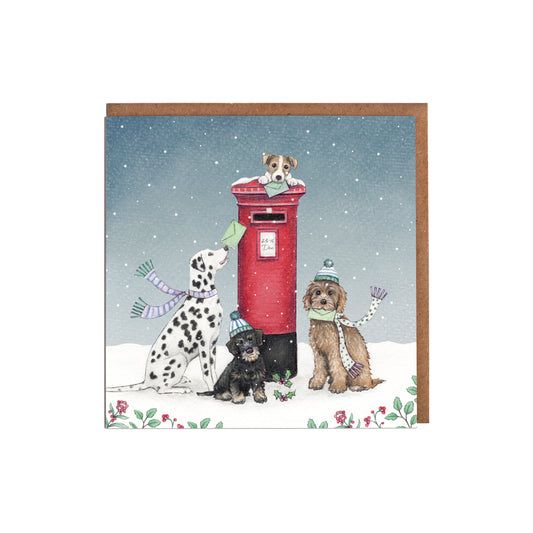 Dog & Postbox Christmas Card