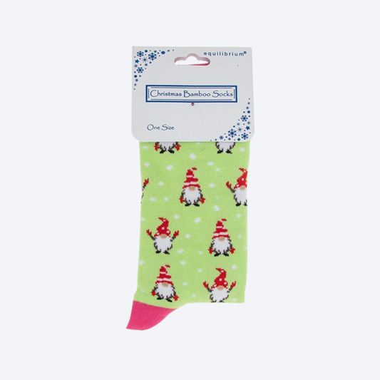 Ladies Xmas Gonk Bamboo Socks
