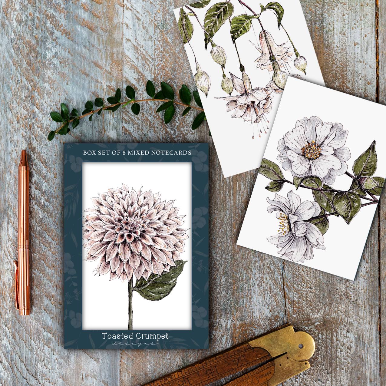 Toasted Crumpet Blanc Collection Notecards