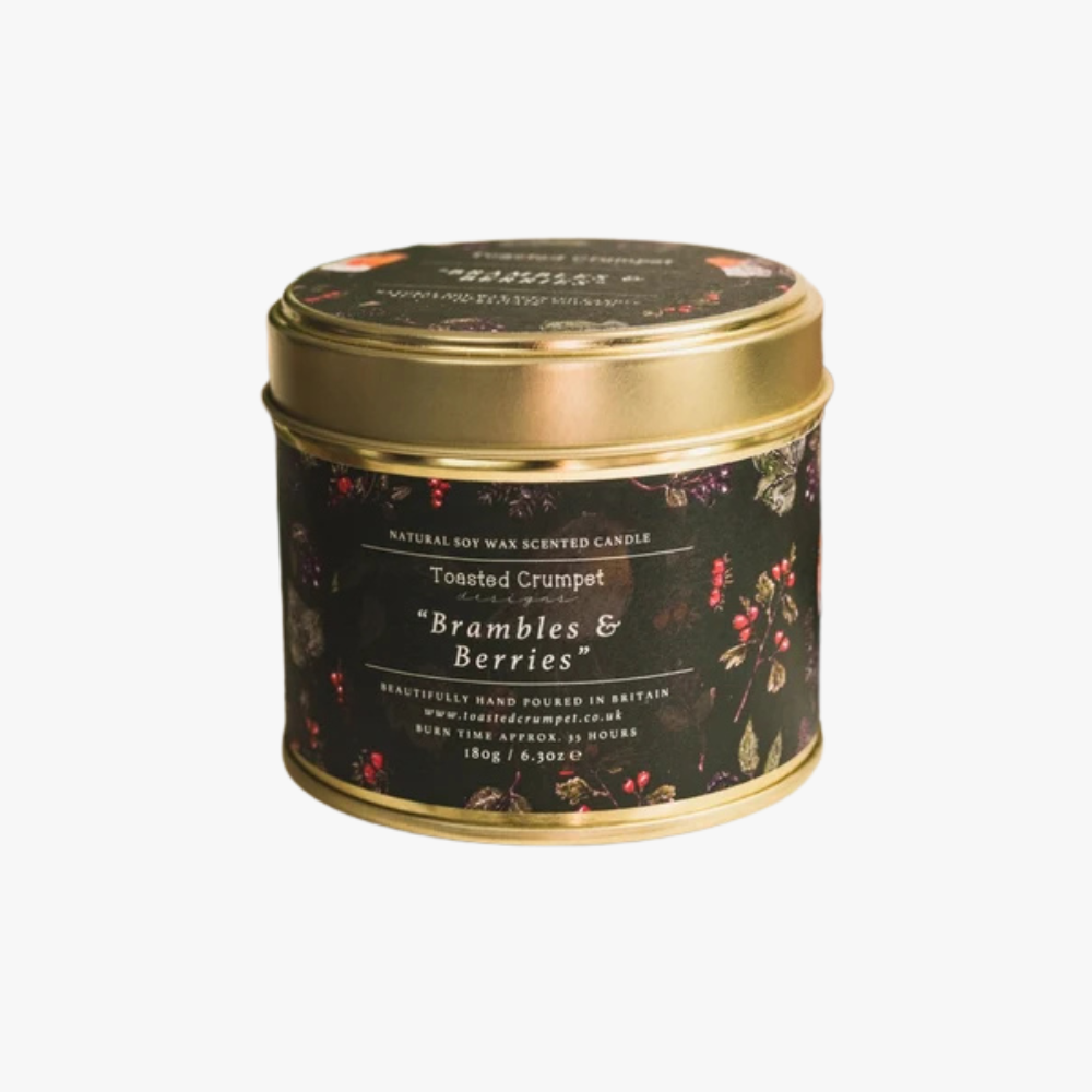Brambles & Berries Candle in a Matt Gold Tin