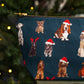 Christmas Dogs Wash/Make Up Bag