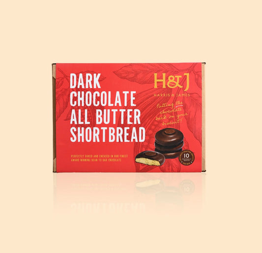 H&J Dark Chocolate All Butter Shortbread Biscuits
