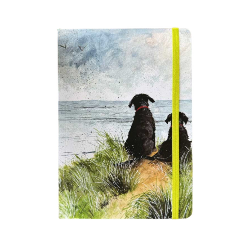 Dogs in the Dunes Large Notebook