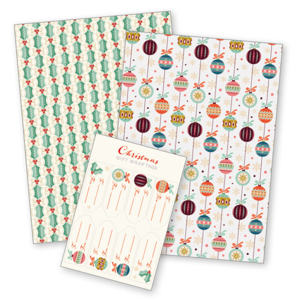 Christmas Baubles Gift Wrap
