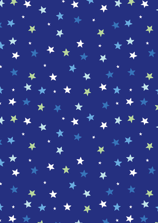 Blue Stars Gift Wrap
