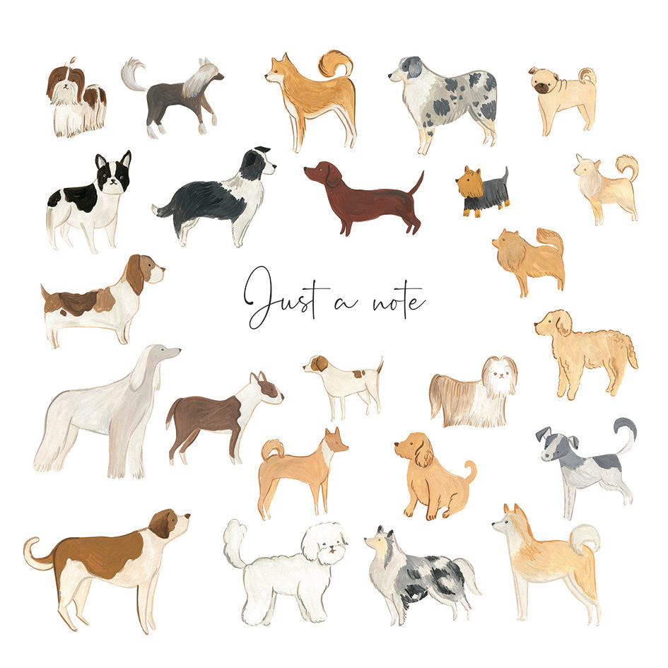 Just a Note Dog Card