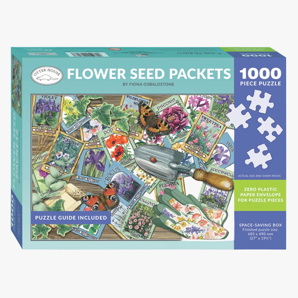 Flower Seed Packets 1000 Piece Puzzle – Redwings Horse Sanctuary