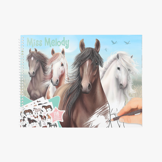 Miss Melody Horse Colouring Book