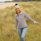 Lighthouse Clothing Ladies Haven Jersey - Berry/Teal Stripe