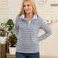 Lighthouse Clothing Ladies Haven Jersey - Berry/Teal Stripe