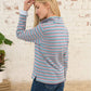 Lighthouse Clothing Ladies Haven Jersey - Berry/Teal Stripe