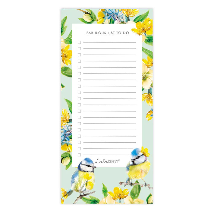 Blue Tit Magnetic To Do List Pad
