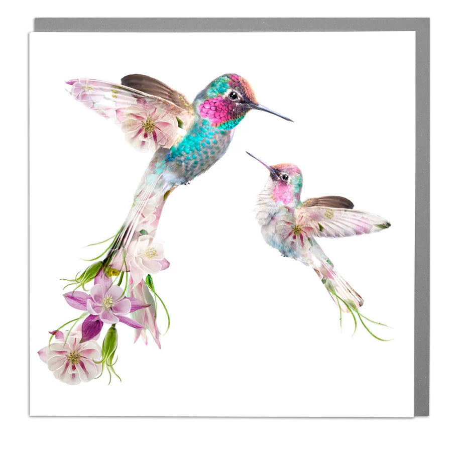 Carte de vœux colibris