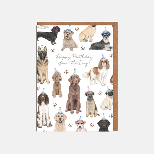 Carte Joyeux anniversaire du chien