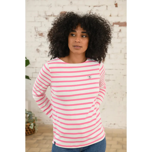 Lighthouse Clothing Causeway Top - Azalea Pink Stripe