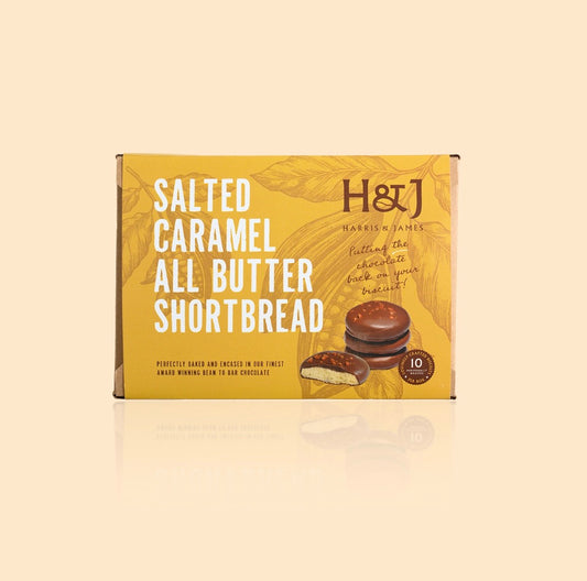 H&J Salted Caramel All Butter Shortbread Biscuits