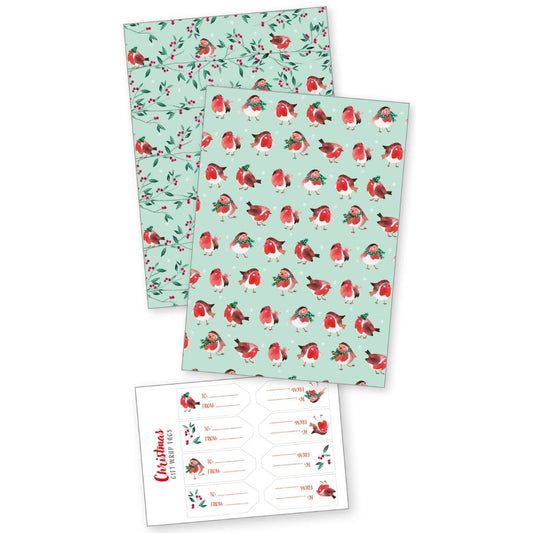 Christmas Robins Gift Wrap