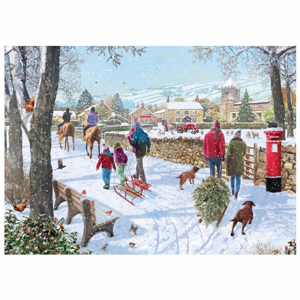 Casse-tête 1000 pièces Promenade de Noël