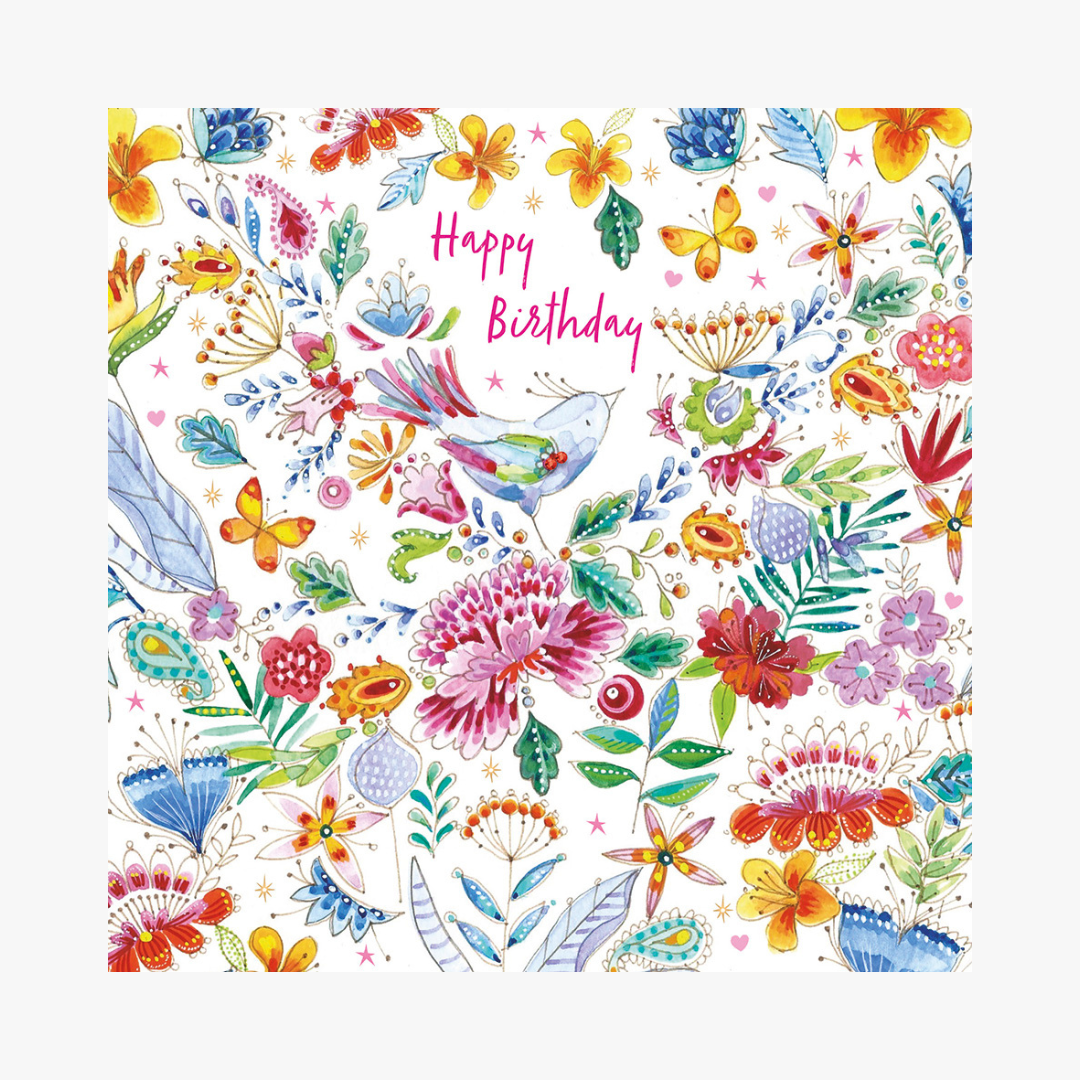 Tropical Garden Birthday Card