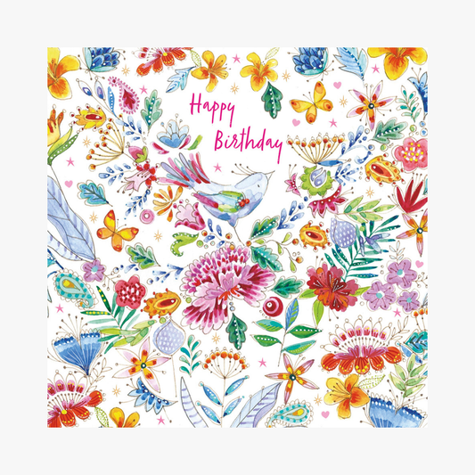 Tropical Garden Birthday Card
