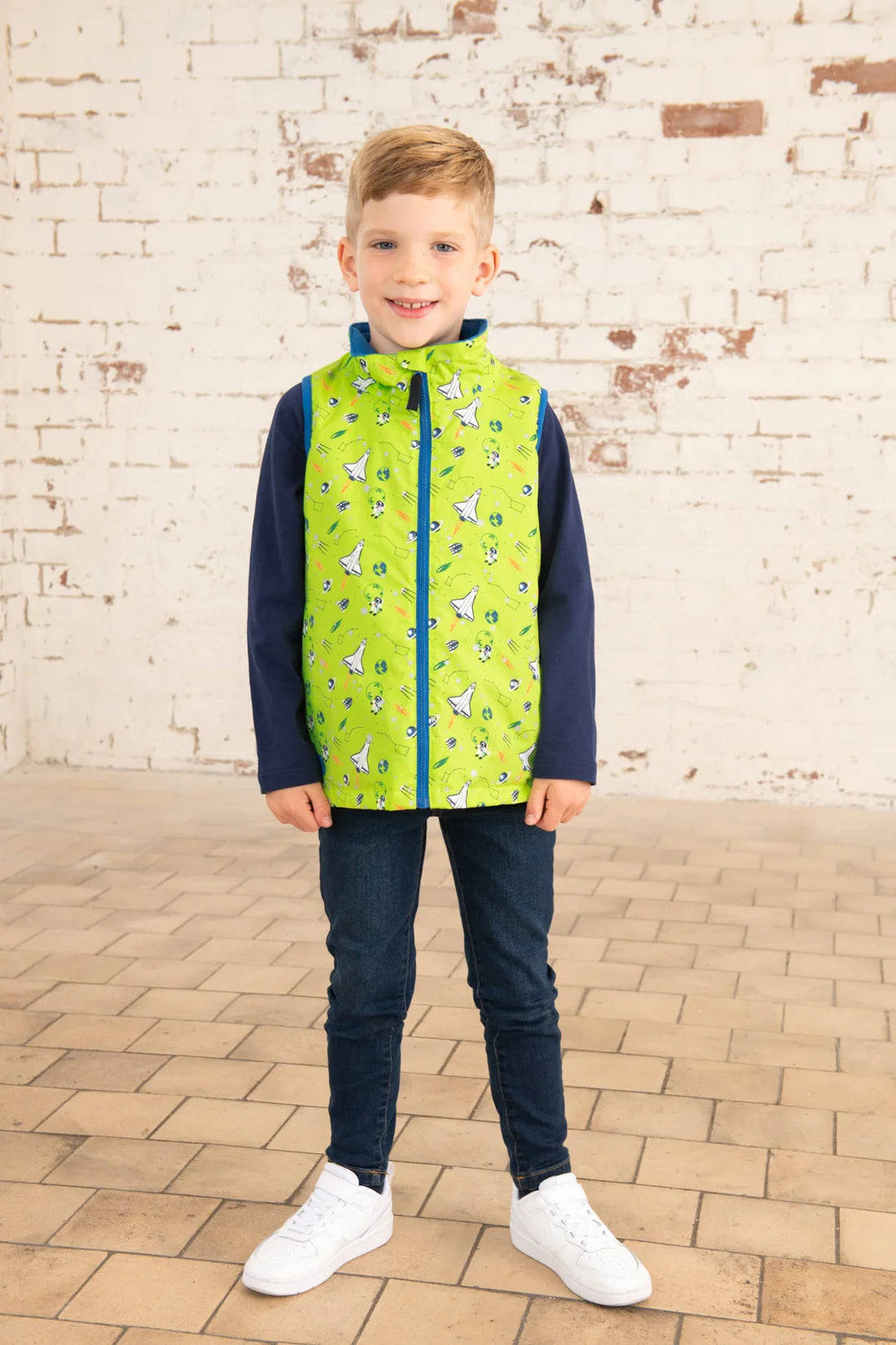 Lighthouse Clothing Alex Boys Gilet - Lime Space
