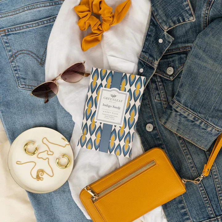 Indigo Suede Scented Sachet