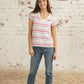 Lighthouse Clothing Ariana T-Shirt - Pink Stripe