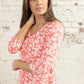 Lighthouse Clothing Ariana Top - Coral Daisy