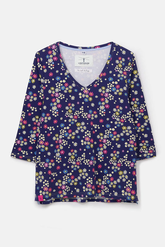 Lighthouse Clothing Ariana T-Shirt - Daisy Print