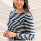 Lighthouse Clothing Causeway Top - Navy Stripe