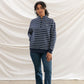 Lighthouse Clothing Coral Jersey - Navy Stripe