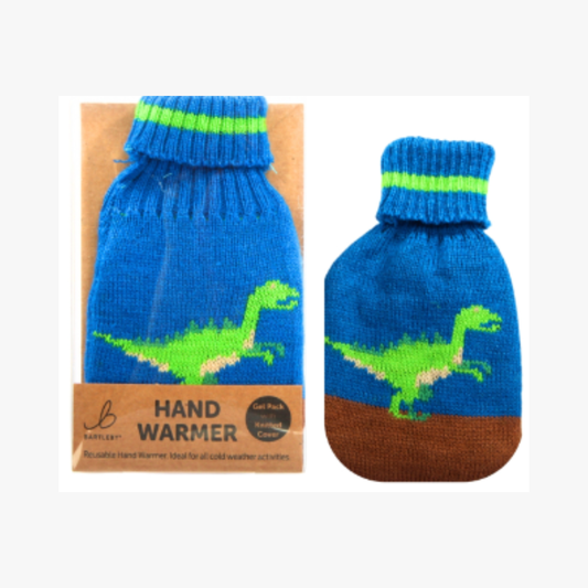 Knitted Hand Warmer - Dinosaur